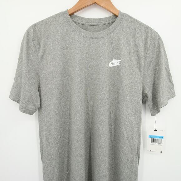 Nike TShirt Dark Grey Heather Polyester Dri Fit Athletic Workout Medium NWT - Picture 3 of 11
